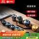 金鑲玉 茶具套裝茶杯 禮品盒裝 建盞非遺陶瓷原礦油滴盞收藏 寸土堂建盞套裝