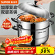 蘇泊爾（SUPOR）蒸鍋 304不銹鋼蒸煮鍋具大容量二層蒸籠復底蒸魚(yú)鍋燃氣電磁爐通用 雙層 32cm