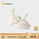 童泰（TONGTAI）嬰兒帽子純棉新生兒護囟門(mén)帽初生兒防風(fēng)胎帽寶寶可愛(ài)疙瘩帽 燕麥灰 0-3個(gè)月,40cm