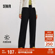 森馬（Semir）[商場(chǎng)同款]休閑褲女加絨長(cháng)褲簡(jiǎn)約冬2024仿呢闊腿褲101724127016A