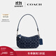蔻馳（COACH）女士經(jīng)典標(biāo)志丹寧布SWINGER 20號(hào)手袋牛仔腋下包女包 LH/深藍(lán)色 混合色