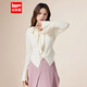 IEF/愛(ài)依服2025秋冬新款韓版溫柔淑女氣質(zhì)通勤百搭設計感蕾絲上衣