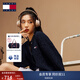 TOMMY JEANS【粗絞花】秋冬女復古學(xué)院風(fēng)肌理寬松圓領(lǐng)針織開(kāi)衫外套17732 深海藍C1G S （推薦：100-115斤）
