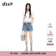 DZZIT地素短褲夏季夏季活力少女感牛仔褲女 藍(lán)色 M