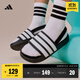 adidas男女小童ADILETTE ESTRAP涼鞋兒童夏季新款阿迪達斯輕運動(dòng)   黑色/白色   34