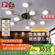 Paulmann P德國柏曼客廳臥室書(shū)房護眼吸頂燈輕奢簡(jiǎn)約分子LED燈具全屋套餐 【12頭】推薦25-35㎡ 【三段調光】暖白光4000K
