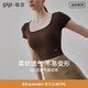 gigt極吉瑜伽服女短袖運(yùn)動t恤帶胸墊一體式春夏季健身衣運(yùn)動背心