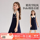 ASK JUNIOR【學(xué)院風(fēng)】?jì)和棺?5夏季女大童背心裙POLP領(lǐng)連衣裙T恤裙