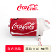 可口可樂(lè )（Coca-Cola）斜挎包大logo印花潮流圓桶挎包防潑水可樂(lè )罐背包男女同款單肩包 紅色
