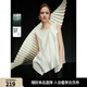 ELLE【純白秩序】荷葉邊醋酸無袖小衫女2025夏新款天絲雪紡白襯衫 白色 S