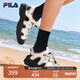 FILA 斐樂(lè )官方女鞋復古運動(dòng)涼鞋貓爪涼鞋溯溪沙灘鞋子 雪白/苔蘚綠色-SM 36.5