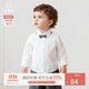 乖奇熊男寶寶長(cháng)袖打底襯衫春秋季嬰兒童外穿洋氣蝴蝶結領(lǐng)上衣周歲禮服