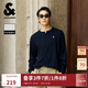 杰克·瓊斯（JACK&JONES）25年男裝秋季長袖t恤男華夫格涼感純色亨利領(lǐng)口字母刺繡打底衫T恤 E40黑色 L （180）