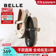 百麗（Belle）軟心芭蕾瑪麗珍鞋女2025秋新質(zhì)感羊皮蝴蝶結淺口單鞋B2768CQ5 米色 37 (235mm)