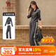 駱駝（CAMEL）立領(lǐng)健身女裝撞色修身兩件套運動(dòng)服 Y24CAWL6620 墨灰 XL