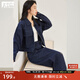 對白氣質(zhì)休閑肌理感牛仔短外套女2025秋季新款小個(gè)子通勤百搭上衣 藏青色 S