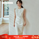 ROEYSHOUSE羅衣知性修身小香風(fēng)連衣裙女春夏裝新款打底無(wú)袖裙子05906 米色（常規厚度） （常規材質(zhì)） L