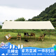 三峰出 三峰戶(hù)外天幕210T超輕超大天幕防雨水涂銀防曬雨篷車(chē)篷野炊帳篷 3x5m米白涂銀+2桿+繩釘