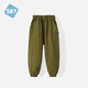 舒貝怡兒童褲子男童褲子春秋款新款長(cháng)褲中大童戶(hù)外抗磨工裝褲束腳褲子 軍綠色 160