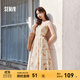 森馬連衣裙女顯瘦甜美度假風(fēng)2025夏季新款森系滿(mǎn)印吊帶裙浪漫文藝 咖花色調00350 S