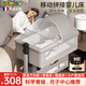 泰美高（Trimigo）嬰兒床多功能拼接移動(dòng)床尿布臺寶寶搖搖床搖籃折疊小戶(hù)型新生兒床 嬰兒哄睡神器bb床—灰