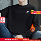 耐克（NIKE）衛衣男裝 2025秋冬季新款運動(dòng)休閑服針織長(cháng)袖外套舒適圓領(lǐng)套頭衫 主推/黑色/加絨/曬圖退5 L (175/92A)