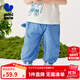 minibala迷你巴拉【莫代爾】男女童褲子防蚊褲寶寶輕薄仿牛仔褲 牛仔淺藍88101 110