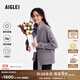 AIGLE【25年秋季新品】艾高女士全拉鏈抓絨透汽外套運動(dòng)戶(hù)外保暖抓絨衣 煙熏紫 BO998 38 165/88A