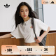 adidas經(jīng)典簡(jiǎn)約純棉運動(dòng)上衣圓領(lǐng)短袖T恤女裝夏季阿迪達斯三葉草 漢玉白 M