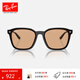 雷朋（RayBan）太陽(yáng)鏡大框眼鏡修飾顯臉小戶(hù)外防曬墨鏡0RB4392D禮物禮物 601/93黑色鏡框棕色鏡片 尺寸66