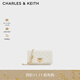 CHARLES&KEITH經(jīng)典菱格鏈條小方單肩斜挎包包女包生日禮物CK2-70160131 Cream奶白色 小包
