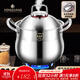 鏗鏘湯鍋316湯鍋加深微壓鍋大肚湯鍋家用煲湯鍋加厚加深鼓型湯鍋高湯 【316  加深19CM湯鍋】 22cm
