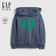 蓋璞（GAP）男幼童秋季款logo印花抓絨連帽衫衛衣兒童裝美版767414