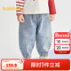 巴拉巴拉【商場(chǎng)同款】寶寶長(cháng)褲寬松牛仔褲男童2025秋季新款氣球褲 牛仔淺藍88101 80