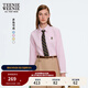 Teenie Weenie小熊女裝襯衫2025秋新款活力多巴胺清新基礎翻領(lǐng)襯衣 淺粉色 S