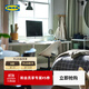 宜家（IKEA）LAGKAPTEN拉格開(kāi)普2米寫(xiě)字桌長(cháng)條桌雙人長(cháng)書(shū)桌家用電腦桌 2抽屜柜+1支腿白色