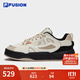 FILAFUSION斐樂(lè )潮牌男鞋BANK II專(zhuān)業(yè)滑板鞋冬新款運動(dòng)鞋板鞋 古白色/水泥棕-AC 41