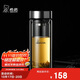 希諾（HEENOOR）雙層玻璃杯男家用商務(wù)辦公泡茶杯子過(guò)濾車載水杯XN-9302 345mL