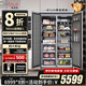 Artaus阿塔斯TK806全嵌入式冰箱800寬超薄內(nèi)嵌式櫥柜一體式雙開門零嵌冰箱隱藏式冰箱風(fēng)冷無霜小戶型廚房 小灰鯨400L冷凍冷藏一體
