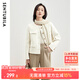 尚都比拉冬季圓領(lǐng)小香風(fēng)毛呢外套女小個(gè)子羊毛呢子大衣短款 米杏色 L 