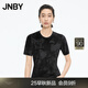 JNBY【商場同款】25秋新品T恤圓領X型通勤短袖5P9113460 001/本黑 XL