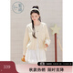 紫涵（ZIHAN）紫涵蕾絲邊圓領(lǐng)短外套女2025年秋季新款甜美簡(jiǎn)約寬松休閑夾克上衣 布丁黃 S