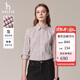 哈吉斯（HAZZYS）女裝 秋季女士襯衣條紋通勤長(cháng)袖休閑襯衫女ASCSK1CCX07