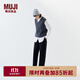 無(wú)印良品（MUJI）女式 針織 V領(lǐng) 背心 馬甲 針織衫 25年春季  BA1Q2A5S 深灰色 M （160/84A）