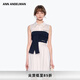 ANN ANDELMAN【明星同款】官方直營(yíng)2025新款白色無(wú)袖中長(cháng)款拼接毛織抹胸連衣裙 白色 S