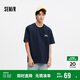 森馬（Semir）短袖T恤男海灘度假衣服撞色手繪印花2025夏上衣寬松109325100121