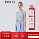 PORTS寶姿春夏新品女裝V-領(lǐng)無(wú)袖中長(zhǎng)連衣裙LM8D079MFT022 霧藍(lán)色 M (6)