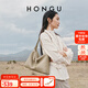 紅谷包包女包2025新款女士單肩包大容量通勤牛皮hobo包生日禮物 大象灰