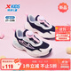 特步（XTEP）兒童小童閃蝶休閑鞋網(wǎng)布女童旋轉扣運動(dòng)鞋 烏紫色/云峰藍 32