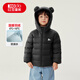 紅豆童裝90絨兒童羽絨服2025新款輕薄男女寶寶秋冬季保暖外套小童上衣 黑色 130 充絨量39.5g